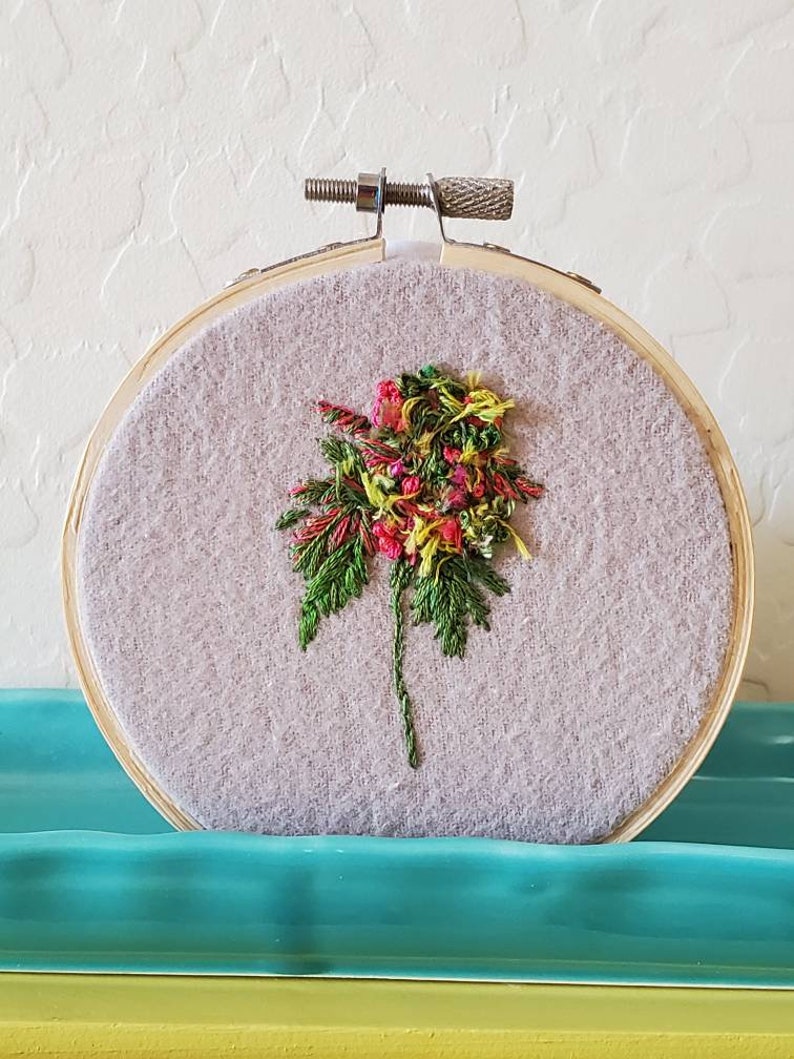 Cannabis arthandmade embroidery maryjane embroidery  etsy