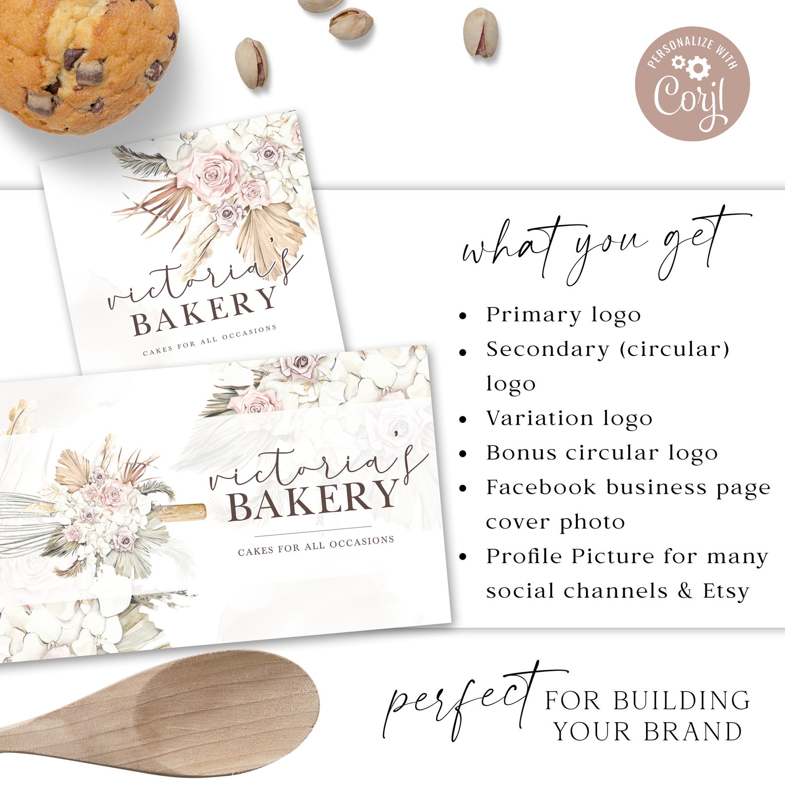 Editable Bakery Business Bundle 6pc Branding Template Kit - Etsy