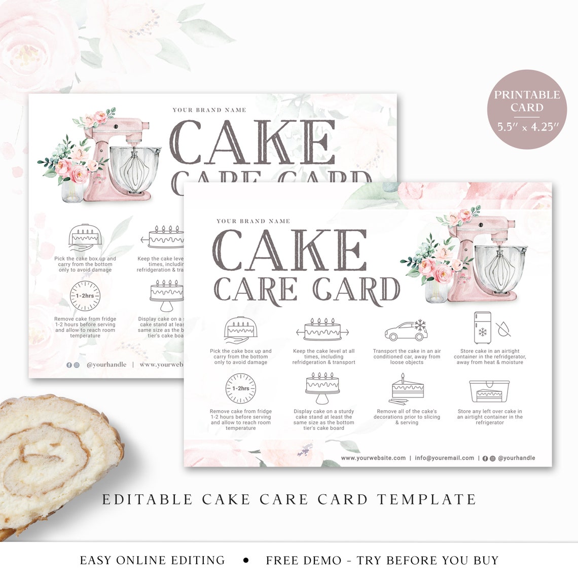 Editable Cake Care Card Printable - Il 1140xN.4262506913 L29x 