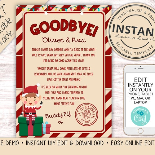 Editable Elf Retirement Letter Digital Download Printable - Etsy