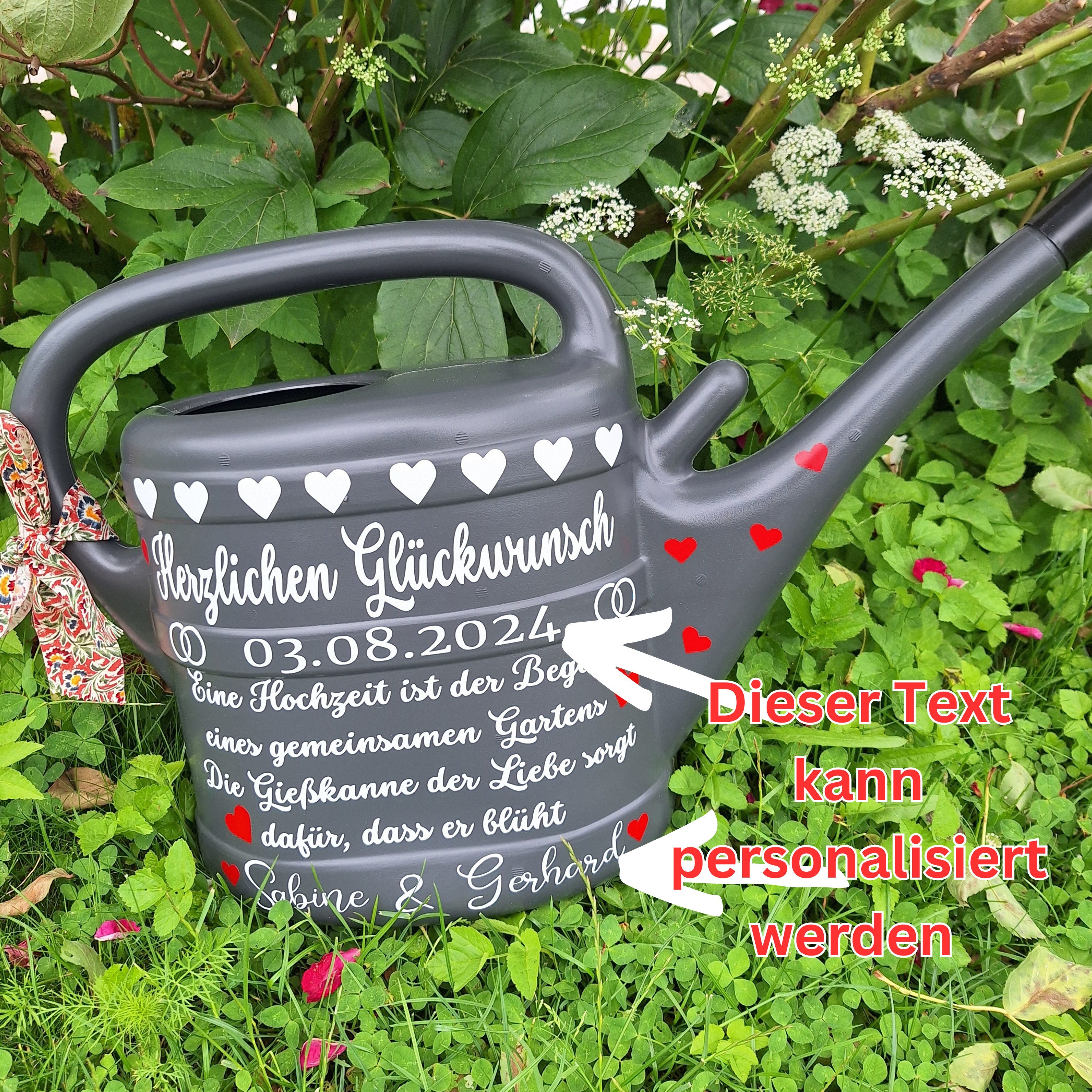 Gießkanne Hochzeit personalisiertes Hochzeitsgeschenk ,Geschenk Ehepaar, Eheleute Geschenkidee Geldgeschenk ,Kanne f. Kies,Brautpaargeschenk