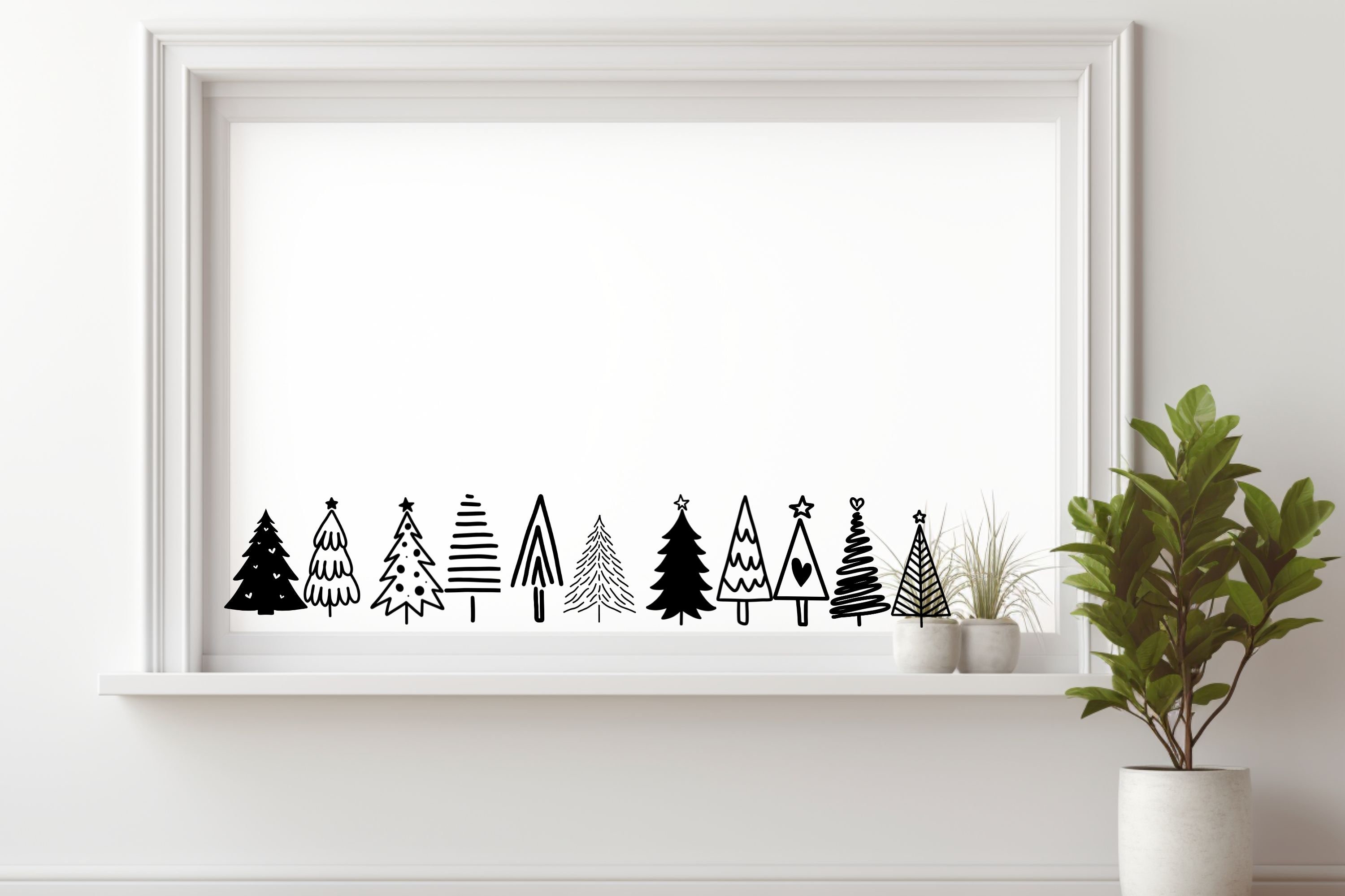 Bäume Weihnachten Fensteraufkleber Weihnachtsbäume Weihnachtsdeko ...