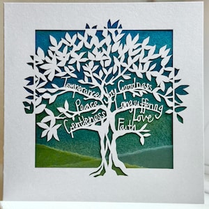 Biglietto d'auguri artistico STAMPA 'Frutto dello spirito' Quadrato 125 x 125 mm Vuoto all'interno