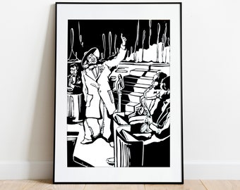 Hepcat / Cab Calloway / Linocut Print A3/ Handmade