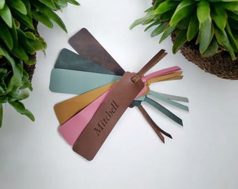 Personalised Leather Bookmark | Genuine Leather Engraved Bookmark l Custom Bookmark with Tassel | Back to School Gift | Gift for Readers