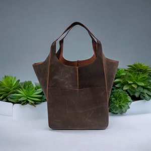 Extra Große Leder Einkaufstasche | Umhängetasche aus Leder | Übergroße Einkaufstasche | Einkaufstasche | Umhängetasche für Frauen Weekender Gym Laptop Bag