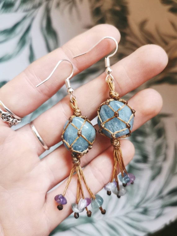 Handmade crystal earrings deals