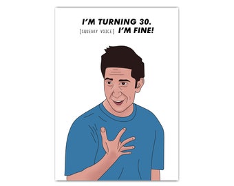 Funny 30th Birthday Card, Turning 30 , Birthday Cards