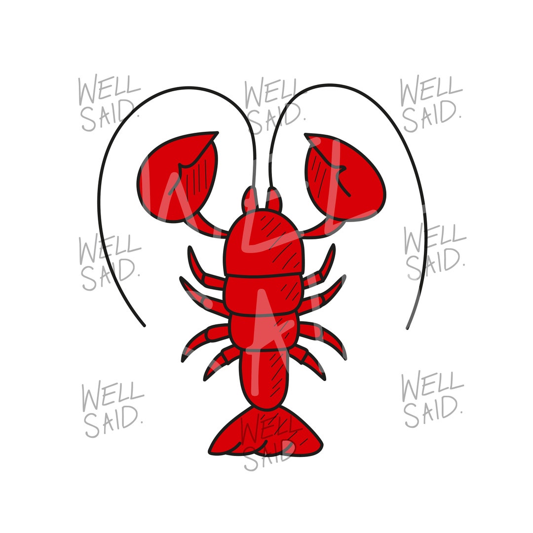 Lobster Svg File for Cricut, Digital Download Svg, Png, Dxf and Eps Included Etsy