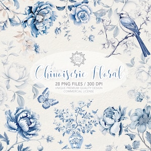 Chinoiserie bloemen clipart, chinoiserie bloemenkrans, vlinder, vintage bloemen clipart, chinoiserie clipart, vintage kransen