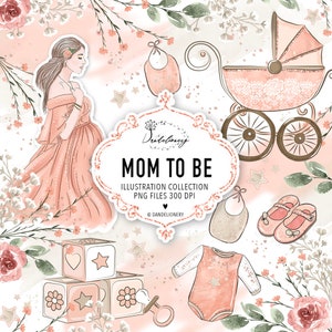 Clipart de maternidade, clipart de berçário, clipart de gravidez, clipart de mulher grávida, clipart de mãe, clipart de mãe e bebê