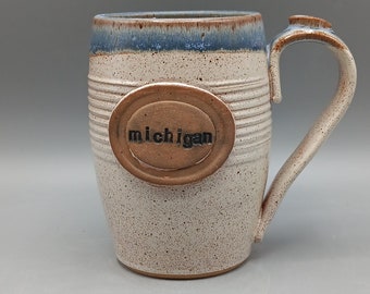 Michigan mug - speckled white - 20 oz