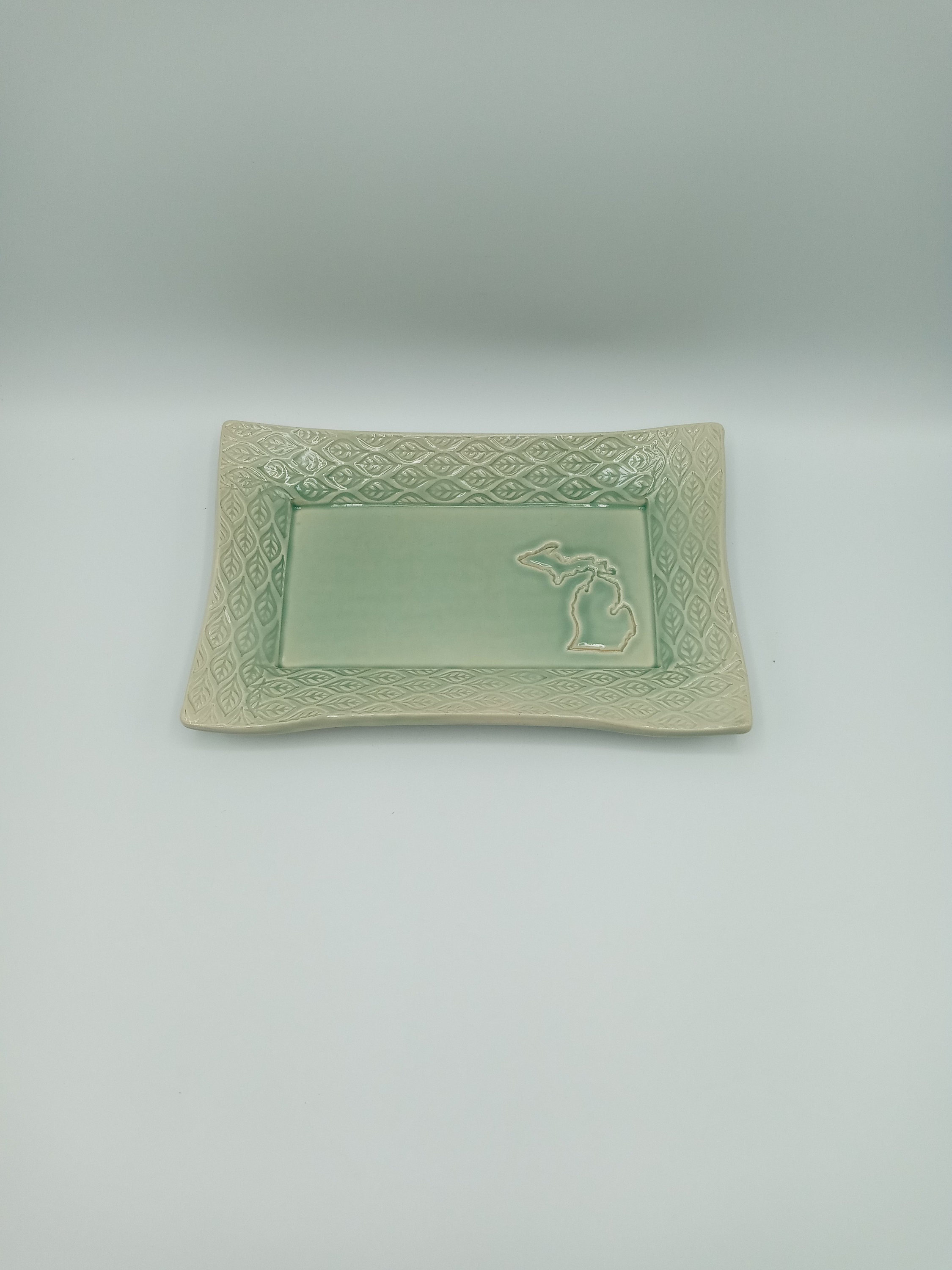 State of Michigan Square Plate - Etsy