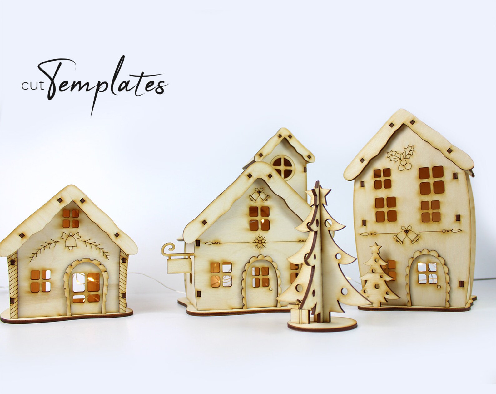 File for Laser Cut Santa's Christmas Village Template . - Etsy
