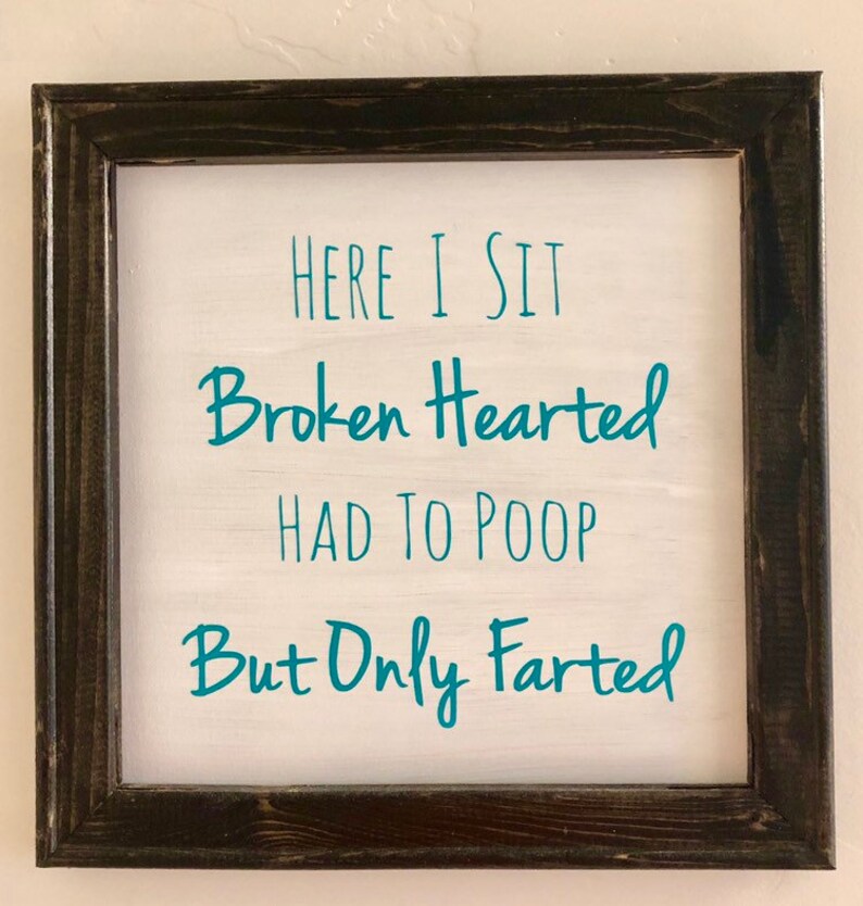 Download Bathroom Sign SVG file Funny Bathroom Sign Here I Sit | Etsy