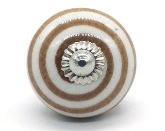 Brilliantly Hand Painted Lines Design Ceramic knobs / Ceramic Drawer Pulls / Cabinet Knobs/ Kitchen Cabinet Door Handles