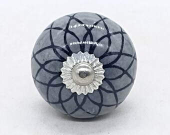 Brilliantly Hand Painted Ceramic knobs / Ceramic Drawer Pulls / Cabinet Knobs/ Kitchen Cabinet Door Handles / Cupboard Knobs