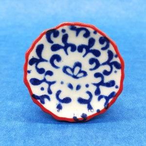 Floral designer Hand Painted White and Blue Ceramic knobs / Ceramic Drawer Pulls/Cabinet Knobs/Kitchen Cabinet Door Handles / Cupboard Knobs