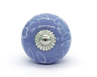 Round Ceramic Hand Painted knobs, Drawer pulls, Cabinet knobs, Kitchen Cupboard Handles