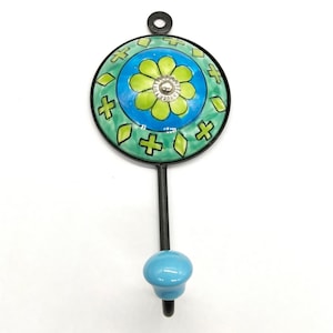 Ceramic Hand Painted Coat Hooks / Bathroom Hooks / Decorative Hooks Kitchen Wall Hooks / Coat Hangers /Towel Hanger Colorful Hooks