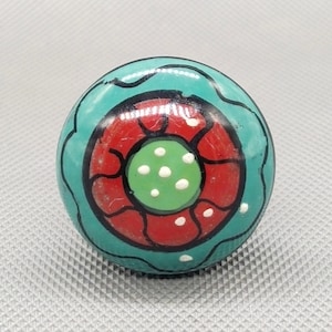 Round Shape Multicolored Ceramic Knobs / Hand painted knobs / Drawer pulls / Cabinet Knobs / Ceramic Knobs / Cabinet pulls