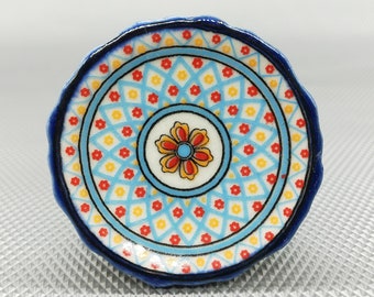Floral designer Hand Painted Multi Colored Keramische knoppen / Keramische lade trekt / kast knoppen / keukenkast deurgrepen / kast knoppen