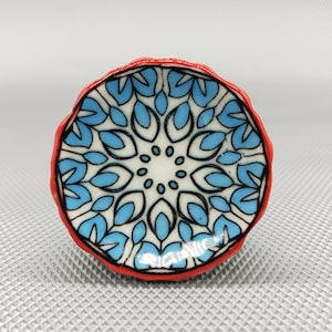 Floral designer Hand Painted Multi Colored Ceramic knobs / Ceramic Drawer Pulls/Cabinet Knobs/Kitchen Cabinet Door Handles / Cupboard Knobs
