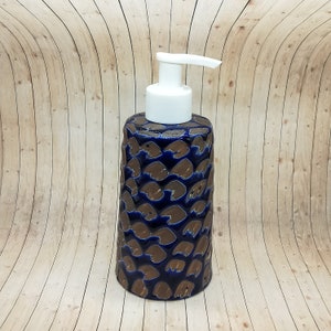 Knob King Hand Painted Ceramic Soap Dispensers / Stoneware Soap Dispenser /Shampoo Dispenser /Shower Gel Dispenser/ Bathroom Soap Dispenser