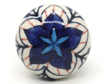 Multi Colore floreale rotondo forma mano verniciato manopole in ceramica / ceramica cassetto tira / manopole armadio manopole / maniglie delle porte armadio cucina