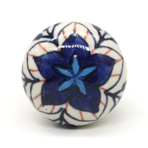 Multi Color Floral Round Shape Hand Painted Ceramic knobs / Ceramic Drawer Pulls / Cabinet Knobs/ Kitchen Cabinet Door Handles