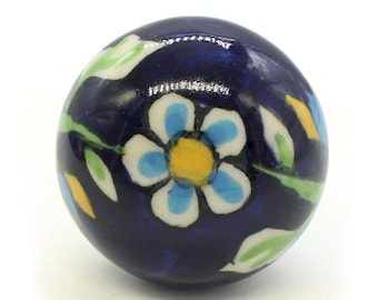 Multi Colore Floreale Design Rotondo Forma Mano Mano Verniciata Mano pozzevita in Ceramica / Ceramica Cassetto Tira / Maniglie delle maniche dell'armadio