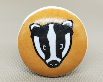 Gelber Keramikknopf mit flachem Kopf in der Mitte / Keramikknauf Keramik / Schubladenknauf / Schrankknauf / Türgriff für Küche