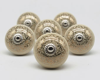 Brilliantly Hand Painted Ceramic knobs / Ceramic Drawer Pulls / Cabinet Knobs/ Kitchen Cabinet Door Handles / Cupboard Knobs
