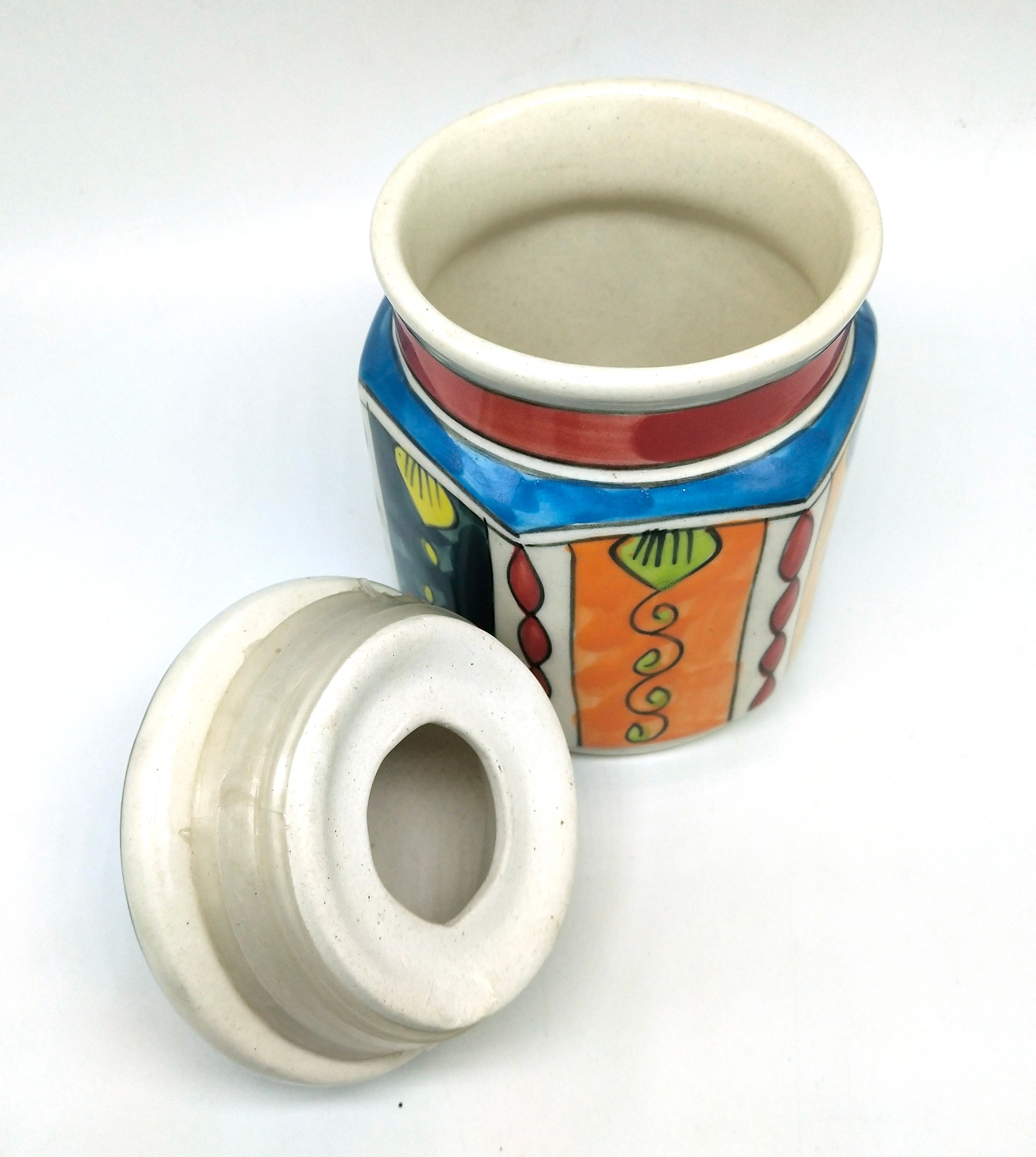 Ceramic Jar with Lid Wheel Thrown Pottery Kitchen Storage Etsy