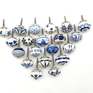 Blue and White Assorted Knobs From Our Collection / Blue and White Mix ...