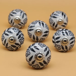 Brilliantly Hand Painted Ceramic knobs / Ceramic Drawer Pulls / Cabinet Knobs/ Kitchen Cabinet Door Handles / Cupboard Knobs
