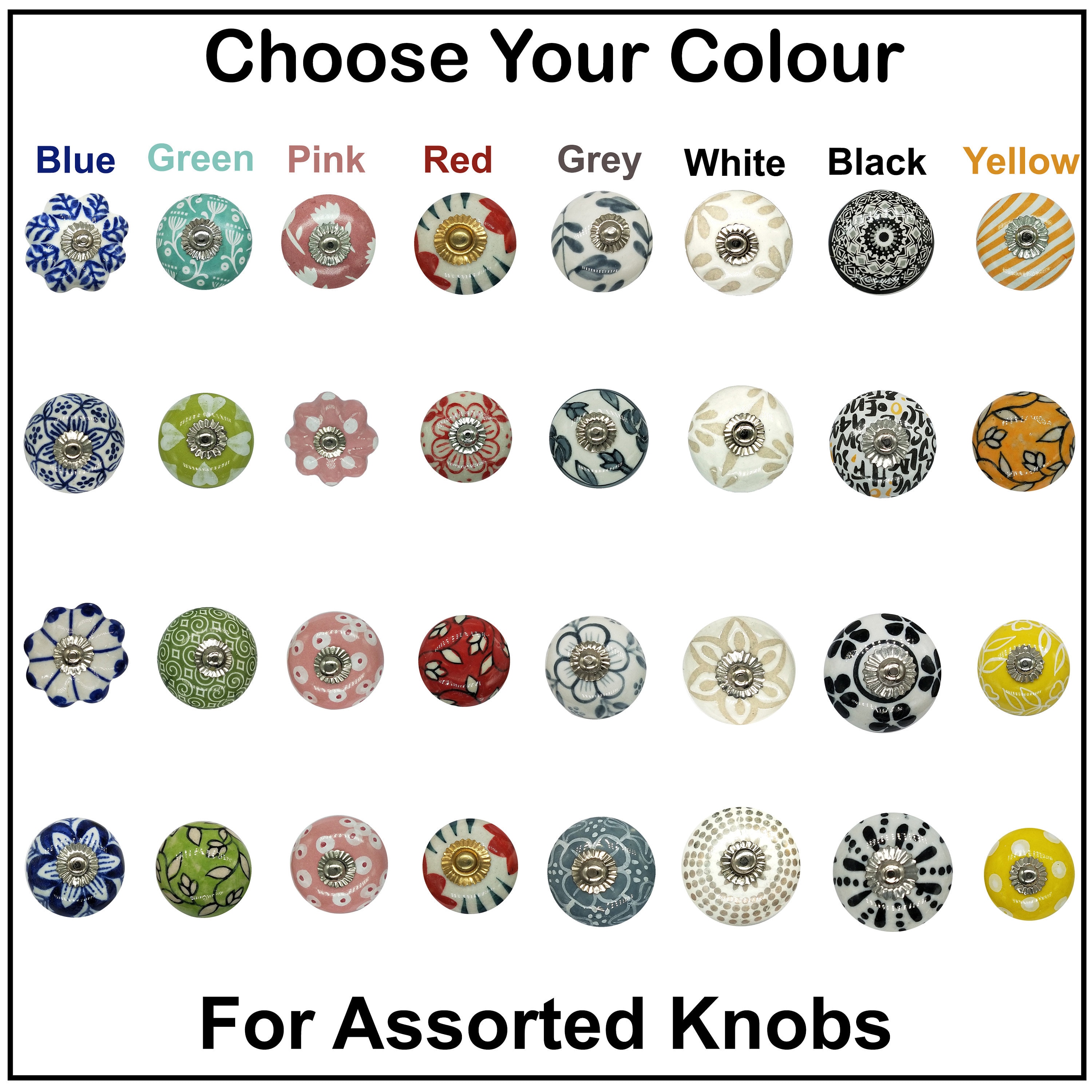 Knob King House Made All Colors Assorted Knobs / Choose Your Favorite ...