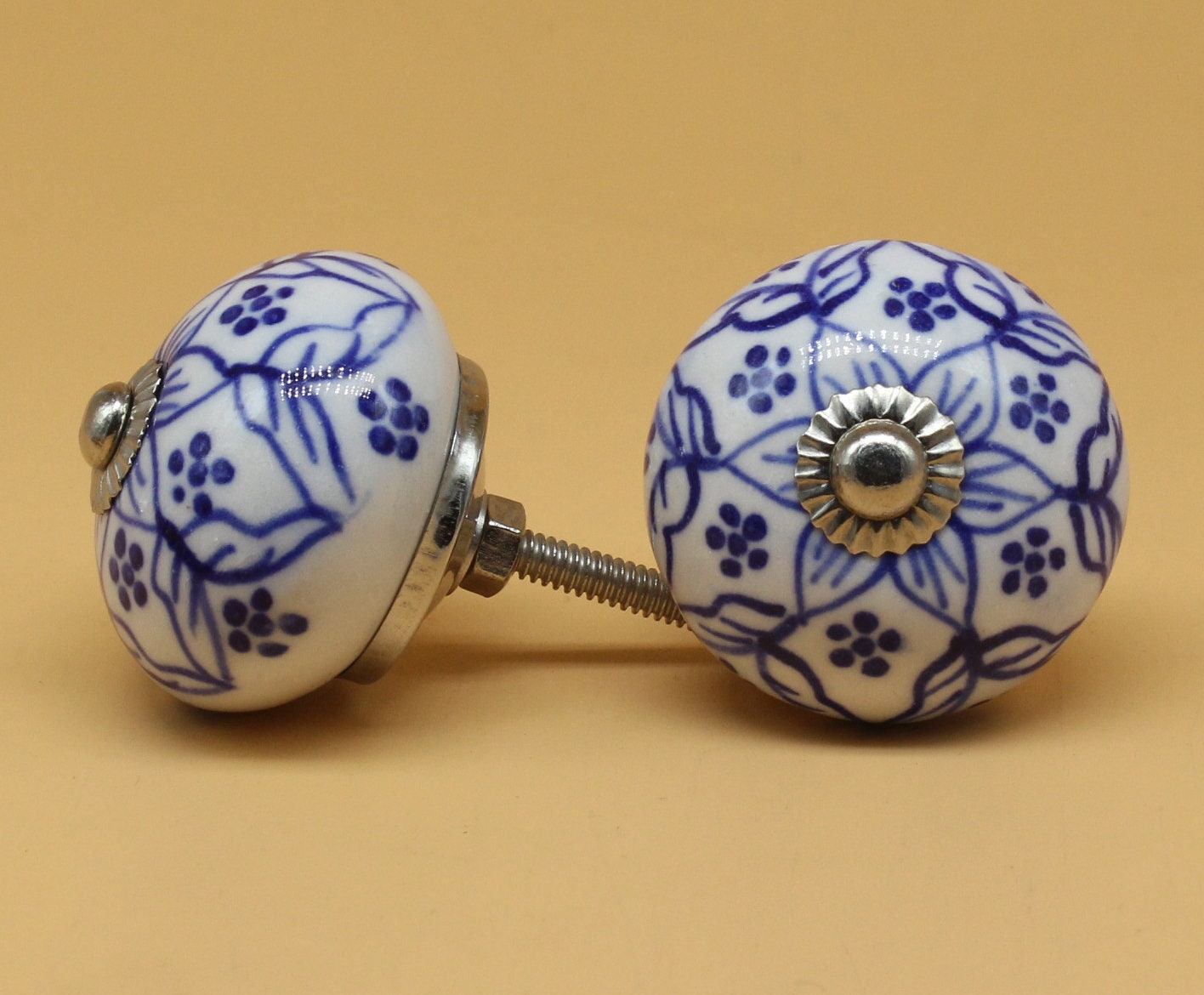 Brilliantly Hand Painted Ceramic Knobs / Ceramic Drawer Pulls Etsy