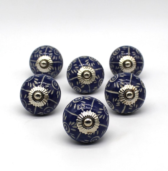 Round Ceramic Hand Painted Knobs Drawer Pulls Cabinet Round Ceramic Hand Painted Knobs Drawer, Hand Painted Round Cabinet Knobs