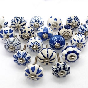 Blue and White Assorted Knobs From Our Collection / Blue and White Mix ...