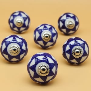 Brilliantly Hand Painted Ceramic knobs / Ceramic Drawer Pulls / Cabinet Knobs/ Kitchen Cabinet Door Handles / Cupboard Knobs