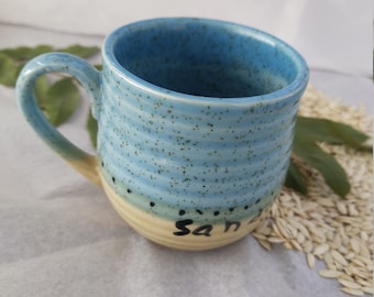 Ceramic Hand Painted Cup / Wheel Thrown Pottery / Kitchen Mug / Hand Painted  Mug / Coffee Mug / Tea Mug / Cup for Tea/  Drinkware