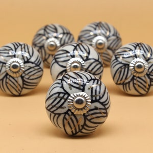 Brilliantly Hand Painted Ceramic knobs / Ceramic Drawer Pulls / Cabinet Knobs/ Kitchen Cabinet Door Handles / Cupboard Knobs