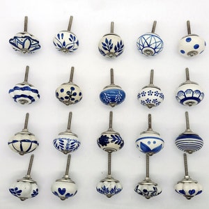 Blue and White Assorted Knobs From Our Collection / Blue and White Mix ...