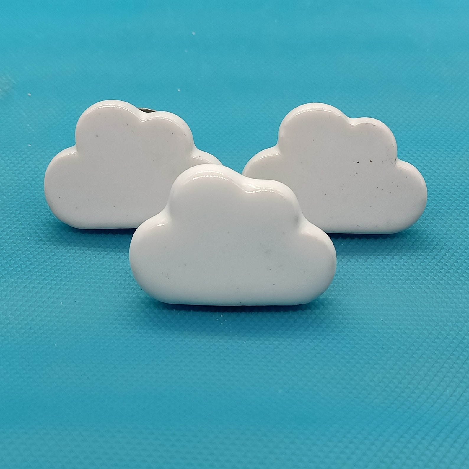 White Cloud Shape Ceramic Hand Painted Knobs /ceramic Drawer Etsy