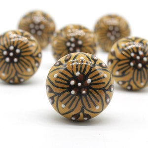 Brilliantly Hand Painted Ceramic knobs / Ceramic Drawer Pulls / Cabinet Knobs/ Kitchen Cabinet Door Handles / Cupboard Knobs