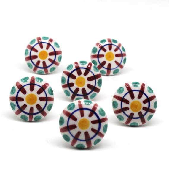 Tuscany Collection Mt. Oliveto Hand Painted Ceramic Knob - Knobs - View #4