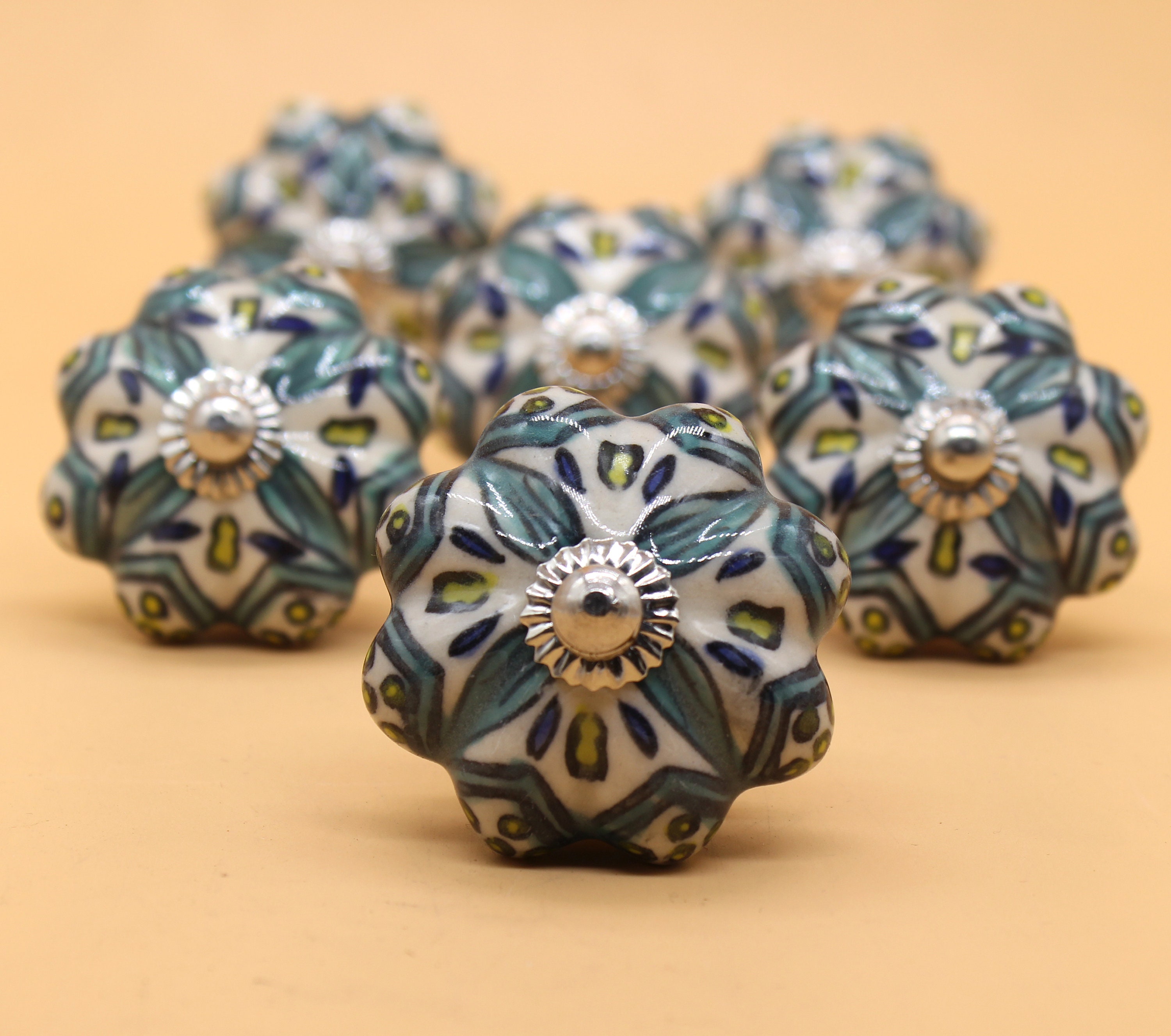 Craft Supplies & Tools Knobs & Pulls Brilliantly Hand Painted Ceramic