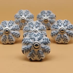 Brilliantly Hand Painted Ceramic knobs / Ceramic Drawer Pulls / Cabinet Knobs/ Kitchen Cabinet Door Handles / Cupboard Knobs