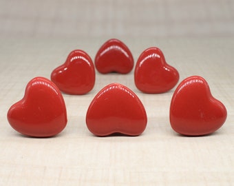 Cherry  Red Heart  Shape Ceramic  Hand Painted knobs /Ceramic Drawer Pulls/ Cabinet Knobs/ Kitchen Cabinet Door Handles / Cupboard Knobs